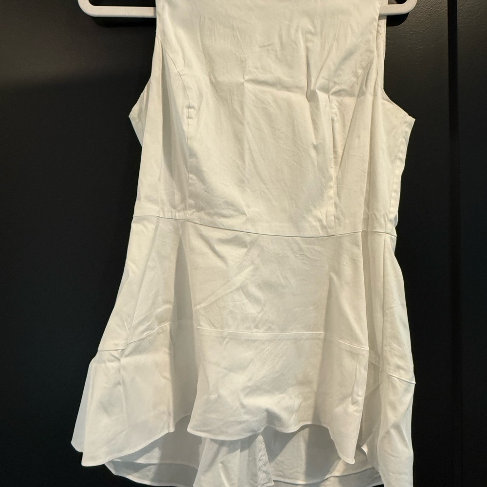 White House Black Market Asymmetrical Peplum Blouse